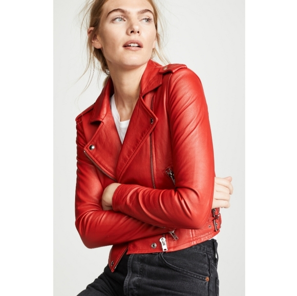 Danier Poppy Red Leather Jacket - Picture 8 of 8